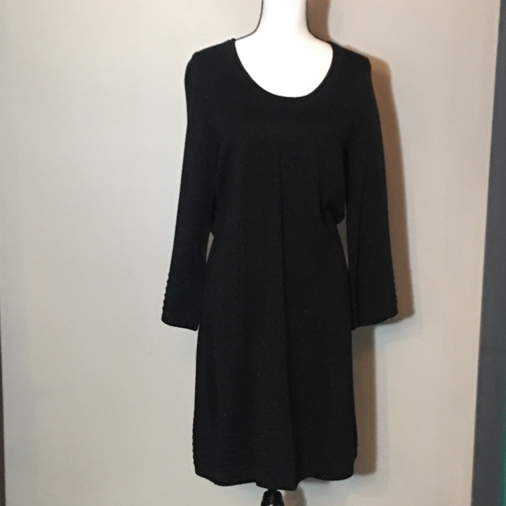 Apostrophe Black Sparkle Sweater Dress Size 14